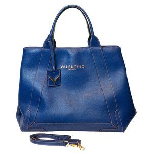 Valentino Large Oversize Blue Tote Bag with shoulder strap